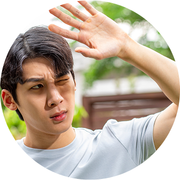 눈부심(광과민증) 사진